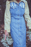 1990's Denim Maxi Dress