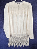1980's Lace and Satin Blouse